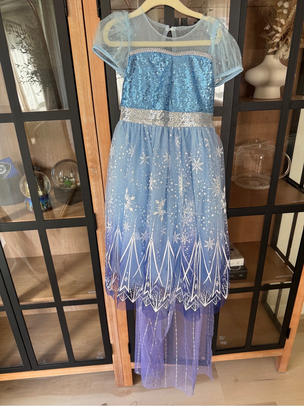 Disney Elsa princess costume dress cape halloween frozen glitter sequins toddler